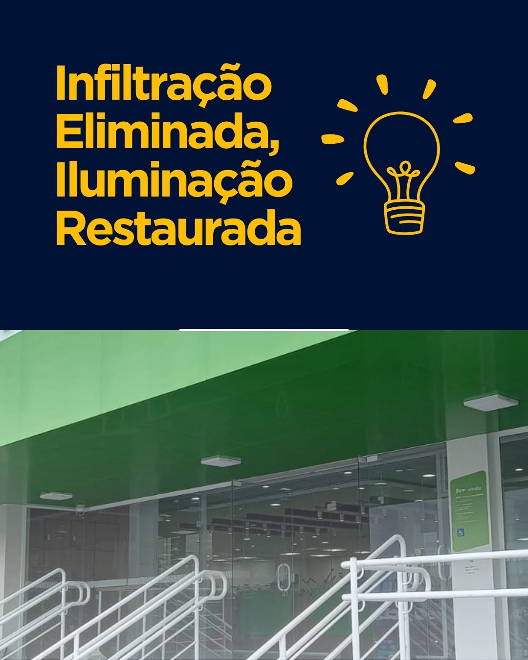 Mais um serviço concluído com sucesso pela Proton Maintenance.

Realizamos a substituição das luminárias da agência do Sicredi na Avenida Vicente Machado, em Ponta Grossa, após uma infiltração comprometer o sistema de iluminação e causar a queima das lâmpadas.

Nossa equipe identificou e isolou a origem do problema antes da instalação das novas luminárias, garantindo uma solução completa e duradoura.

✅ Diagnóstico do problema
✅ Correção da infiltração
✅ Substituição das luminárias danificadas
✅ Segurança e qualidade na execução

Na Proton Maintenance, acreditamos que uma manutenção eficiente vai além da troca de componentes: ela resolve a causa do problema.

📍 Ponta Grossa – PR
🔧 Proton Maintenance

#ProtonMaintenance #ManutençãoPredial #manutencaoeletrica #pontagrossa #iluminacao #sicredi #infraestrutura #manutencaopreventiva #engenharia #facilitiesmanagement #eletricista #serviçosprediais #paraná #manutencaocorretiva #qualidadeeseguranca